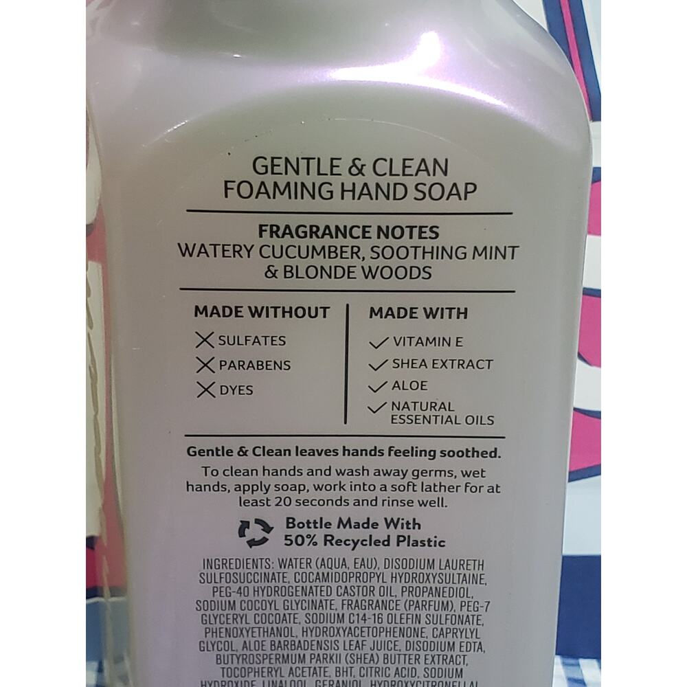 BBW White Cucumber Mint Gentle Foaming Hand Soap 2 Pack - Picture 2 of 2